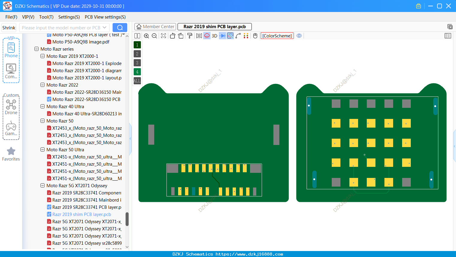 Motorola Razr 2019 Shim PCB Layer